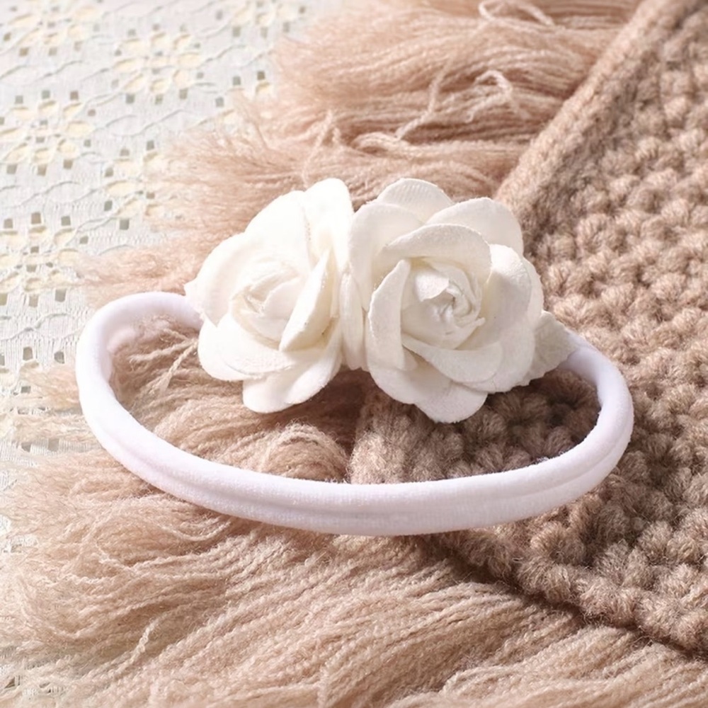 2pc Lace Baby Infant Newborn Outfit with Headband for Photos Photography Shoot - Picture 3 of 7
